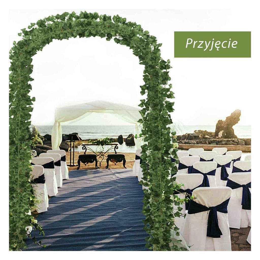 Hanging Artificial Ivy Garland 210 Cm, Set Of 6