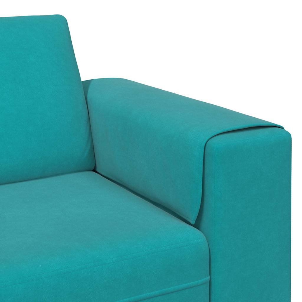 Living Room Sofa Turquoise 250 X 188 X 76 Cm