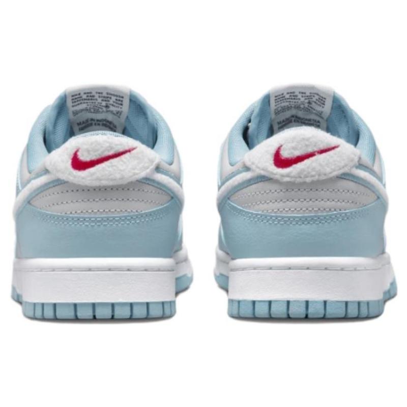 Nike Dunk Low 'Fleece Swoosh   Light Blue' Skate Shoes Sneakers FB1871-011