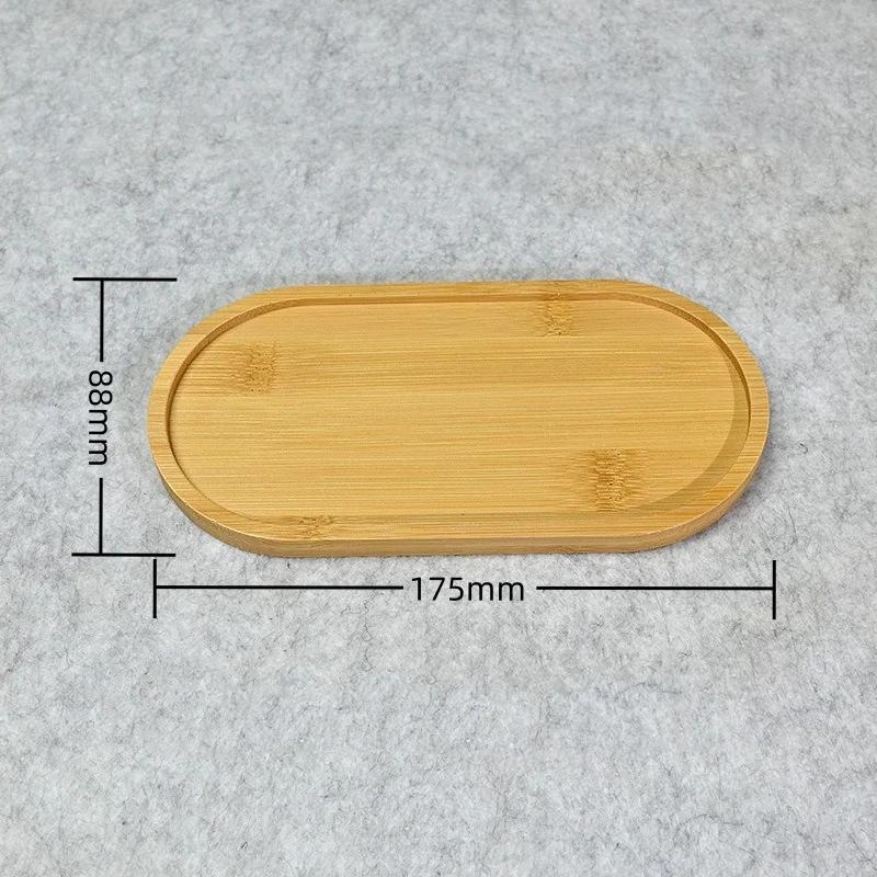 Multi Bamboo Tray Wood Saucer Flower Pot Tray Cup Pad Coaster Plate Kitchen Decorative Plate Creative Coaster Coffee Cup Mat