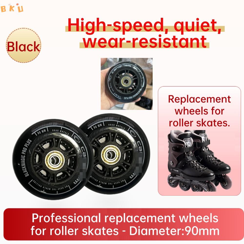 90mm (3.5") Replacement Wheels: High Elastic, Quiet, Wear-Resistant – For Skates, Luggage, Kids' Scooters