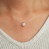 Regalo de Joyería Versátil para el Día a Día Cadena Minimalista Ultra-Brillante para la Clavícula Cadena de Hilo de Pescar Collar Lágrima de Sirena