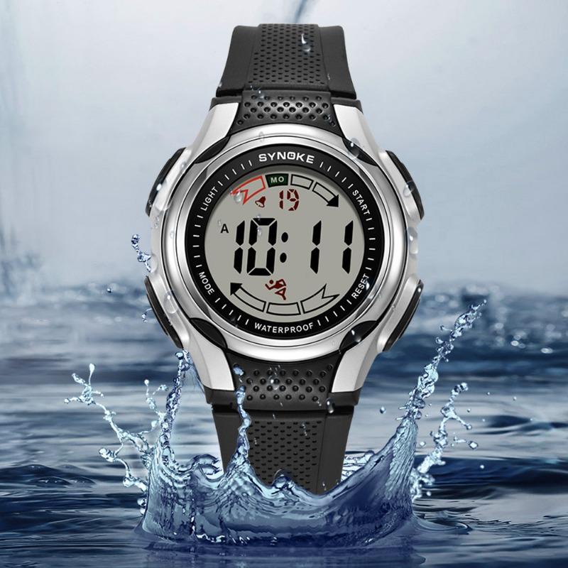 Top Brand New Men's Sports Electronic Watch Student Multifunctional Waterproof Luminous Alarm Date Seismic Fall-Resistant Watch