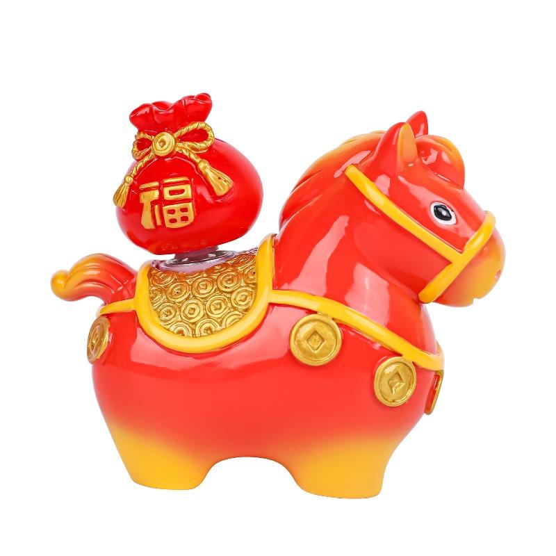 Xiao Ma Fu Fu Drehen Drehen Spaß Tischdekoration, Studenten- und Kindergeschenk, Tierkreisdekoration, Tempel