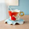 Goldfish Coffee Cup Set Creative Wedding Gift Ceramic Cup Kit European Bone China Tea Cup Minimalist Water Cup 200ml