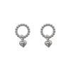Design Glossy Love Small Bead Earrings Ins Cold Wind Fashion Hollow Circle Heart Shaped Hyunya Wind Earrings