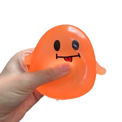 2pcs Soft Squeeze Toy Halloween Fidget Toy Ghost Decompress Squeeze Stress Ball Creative Prank Toy for Adults Halloween Gifts