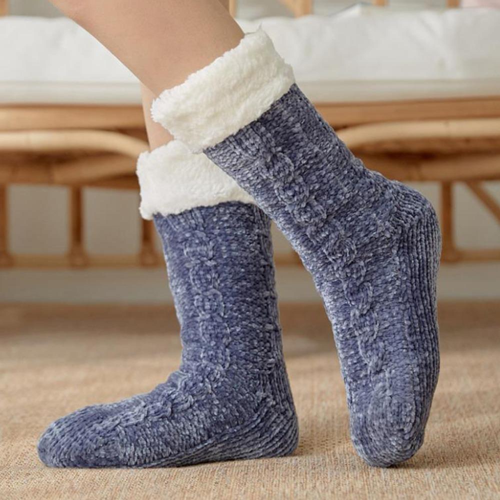 Anti Slip Fleece Floor Socks Velvet Sleeping Socks Women Kawaii Thicken Thermal Socks  Men Women