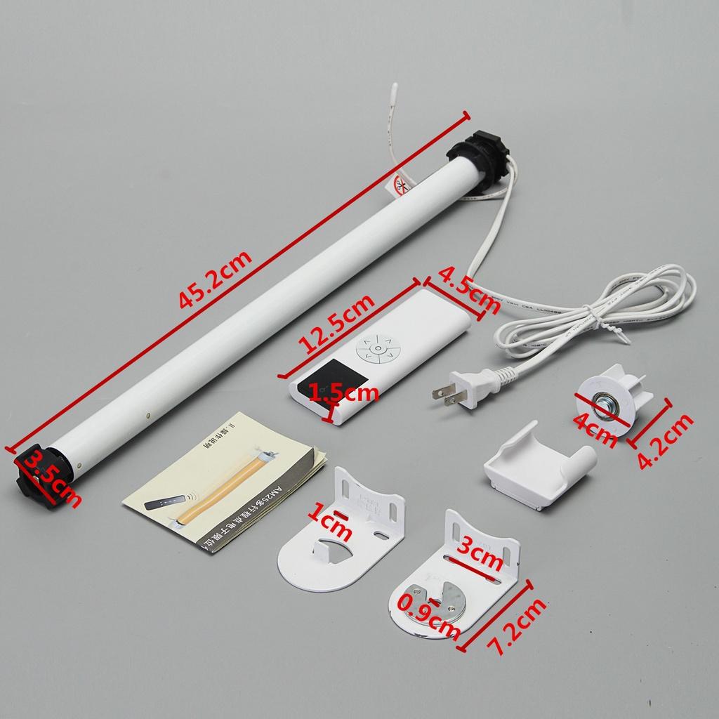25mm Remote Control Electric Roller Blind Shade Tubular Motor Remote Transmitter Shade Tubular with Bracket DC 24V