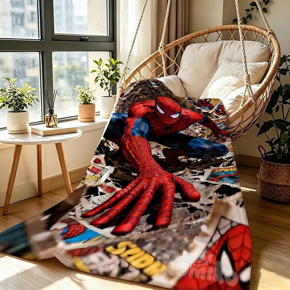 Spider Man Action Pose Blanket Blanket Soft And Comfortable Bedroom Digital Printing Machine Washable