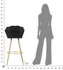 Bar Stool Bar Vienna Nero Cm 55X53X110