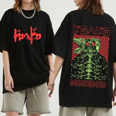 Anime Dorohedoro Kaiman T-shirt Gothic Manga Grafische Print T-shirts Herenmode Casual Katoen Oversized T-shirt Streetwear