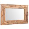 VidaXL Miroir décoratif Teck 90 x 60 cm Rectangulaire