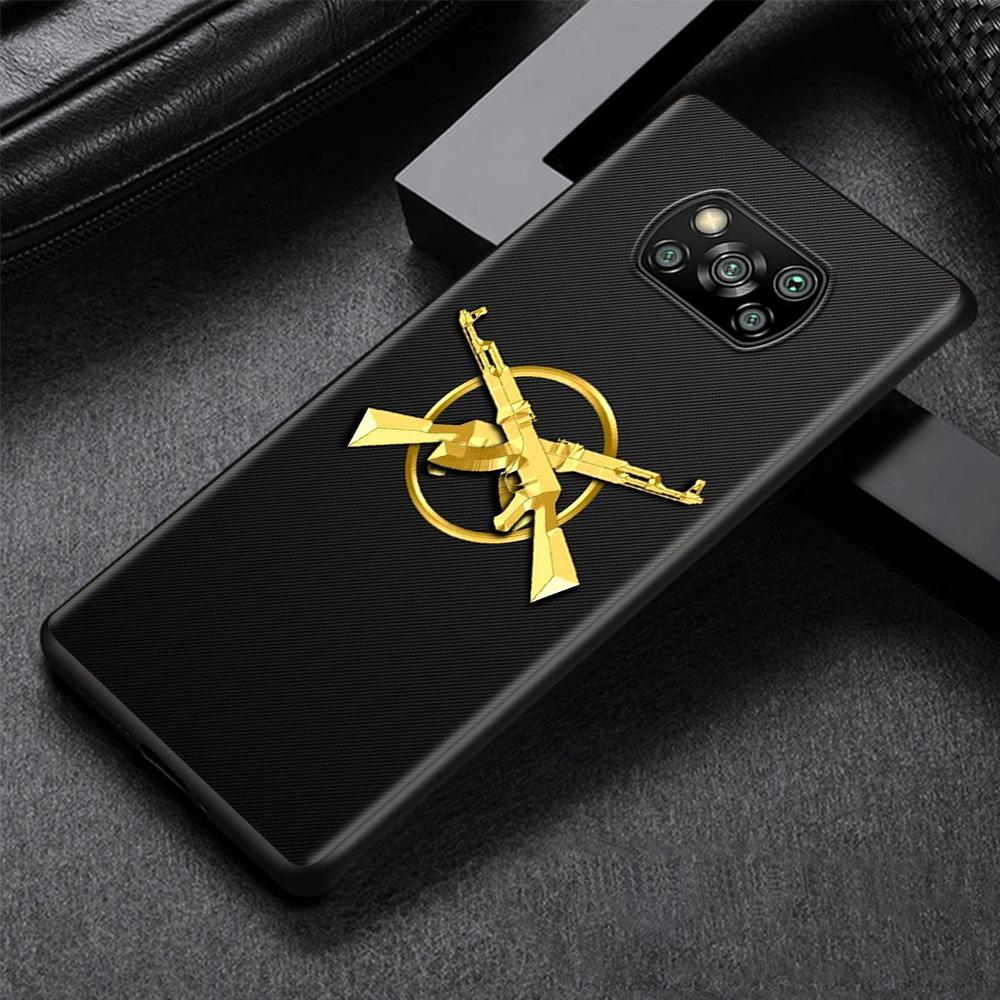Spiel CS GO Hülle für Xiaomi Poco X3 NFC M3 M4 Pocophone F1 F3 Funda Capa Redmi Note 9s 9 8 10 Pro Schwarz Weiche Handyhülle Coque