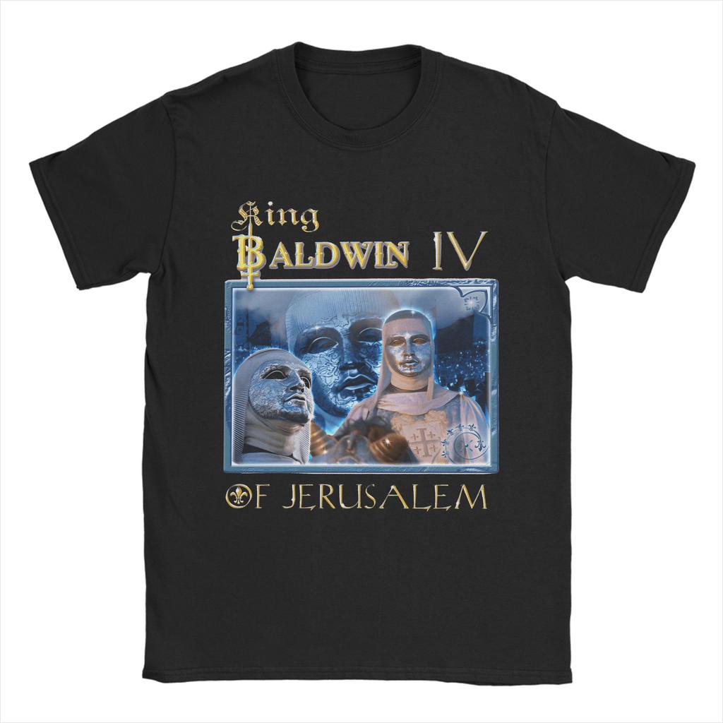 Sliver Mask König Balduin IV Meme Herren Damen T-Shirts Lustiges T-Shirt Kurzarm Rundhals T-Shirt Baumwolle Bedruckte Kleidung