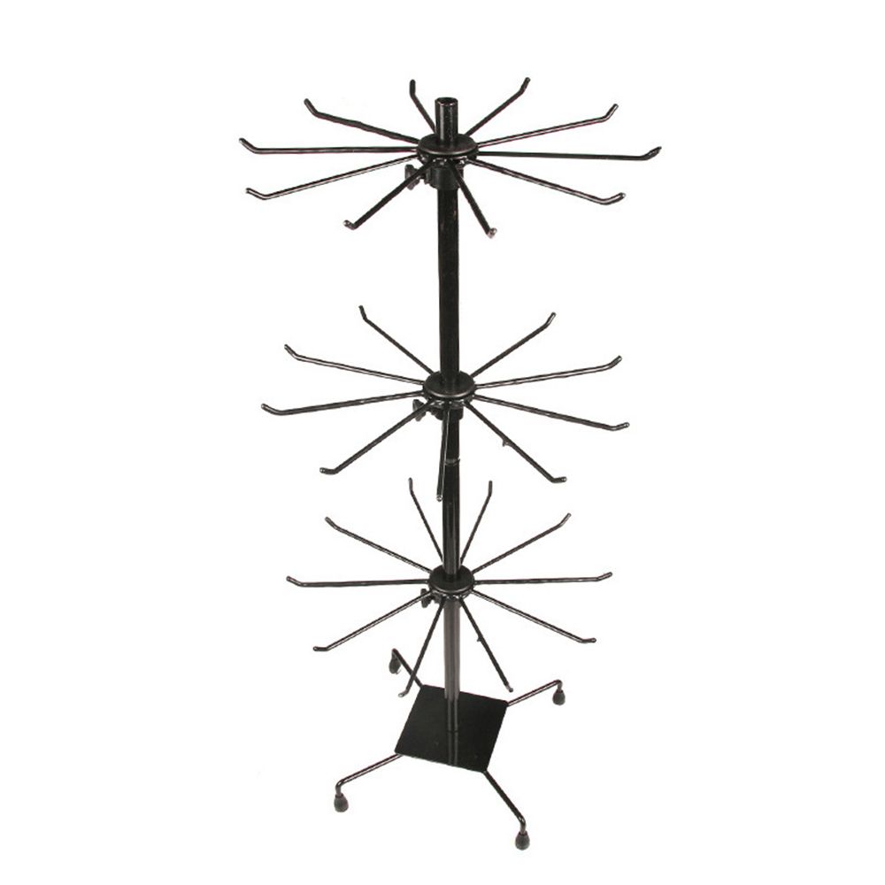3-Tier Rotating Earrings Rack Display Stand Jewelry Organizer Home Decoration Jewelry Storage Rack