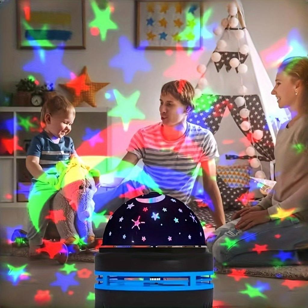 Starry Sky Projector Night Scene Sky Color Light Bedroom Game Room USB Automatic Rotation Environment Bedroom Party