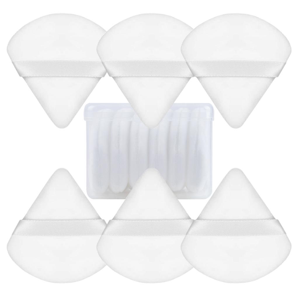 Dreieckiger fächerförmiger flauschiger Puderquaste Honig-Puff Make-up Fixierung Air Cushion feiner flauschiger Puder Spezialschwamm Trockenpuderquaste