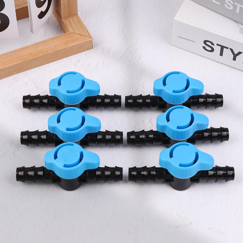 6Pcs 16Mm Drip Irrigation Barbed Valve Hose Valve Garden Tap Drip Irrigation Pipe Connectors Water Valve For Drip Or Sprinkler