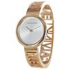 Bangle Watch with Stainless Steel Silver and Rose Available In Small and Medium Includes Portable Watch Case Rose Women's Bracelet, Gold,