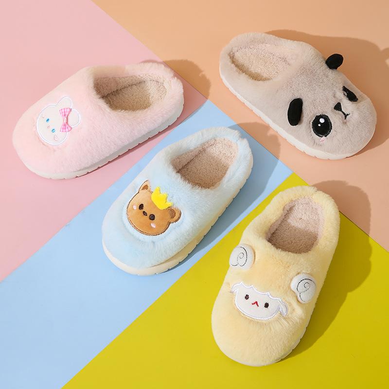 Barneslippers i bomull, fluffy slippers