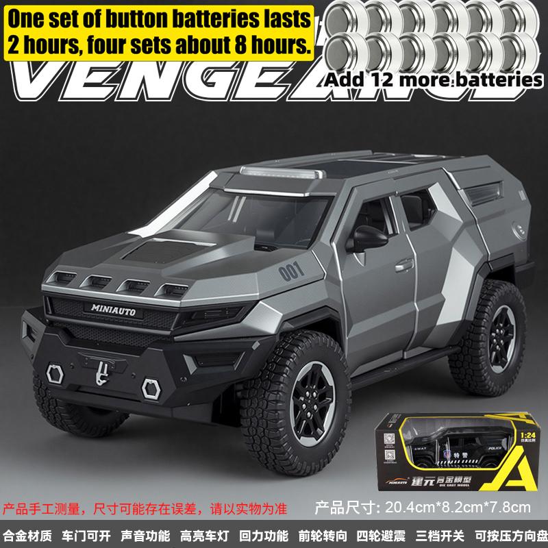 1:24 Rezvani Motors Vengeance Amerikanischer Premium Gepanzertes Geländewagen SUV Legierung Metall Druckguss Modellauto Simulation Miniatur Urlaub