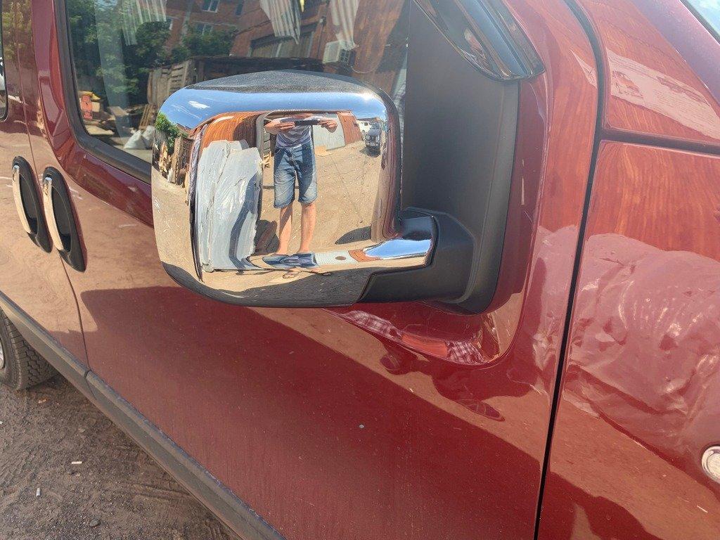 Full Mirror Caps (2 Pcs) OmsaLine - Italian Stainless Steel for Citroen Nemo