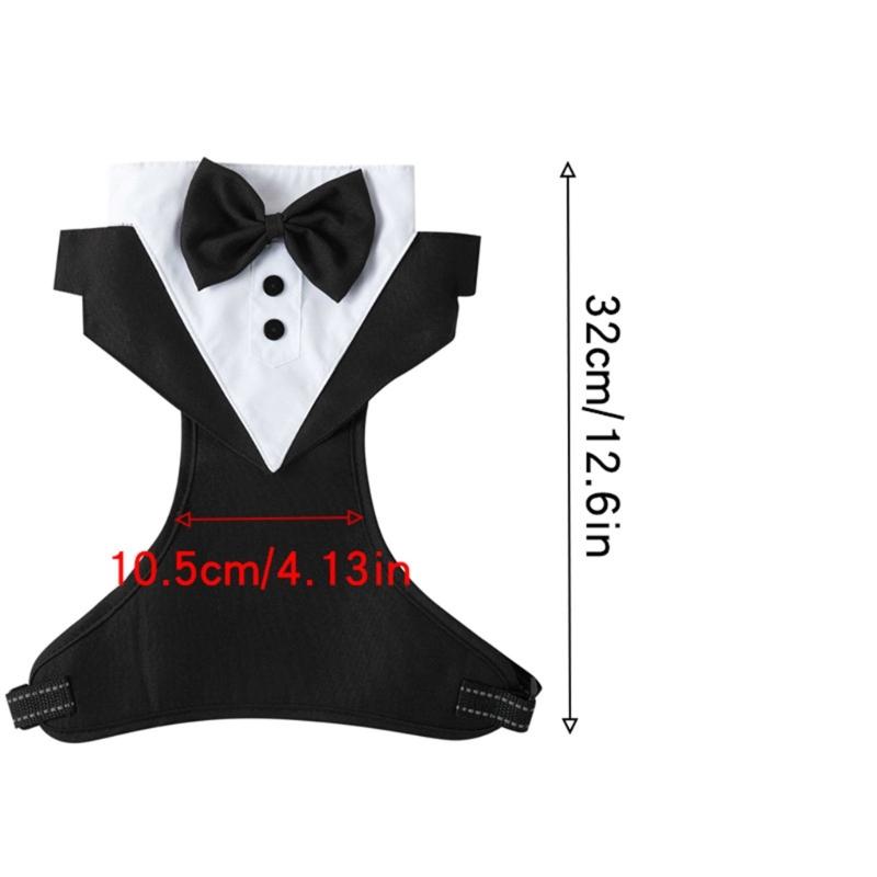Large Dog Suit Harness No Pull Design for Small Dogs Easy Walk Tuxedo Puppies Vest Harness