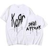 Korn Musikkonsert Rockeband VERDENSTURNÉ Bomulls T-skjorte Menn Kvinner Kortermet T-skjorte Sommer Oversized T-skjorter Topper