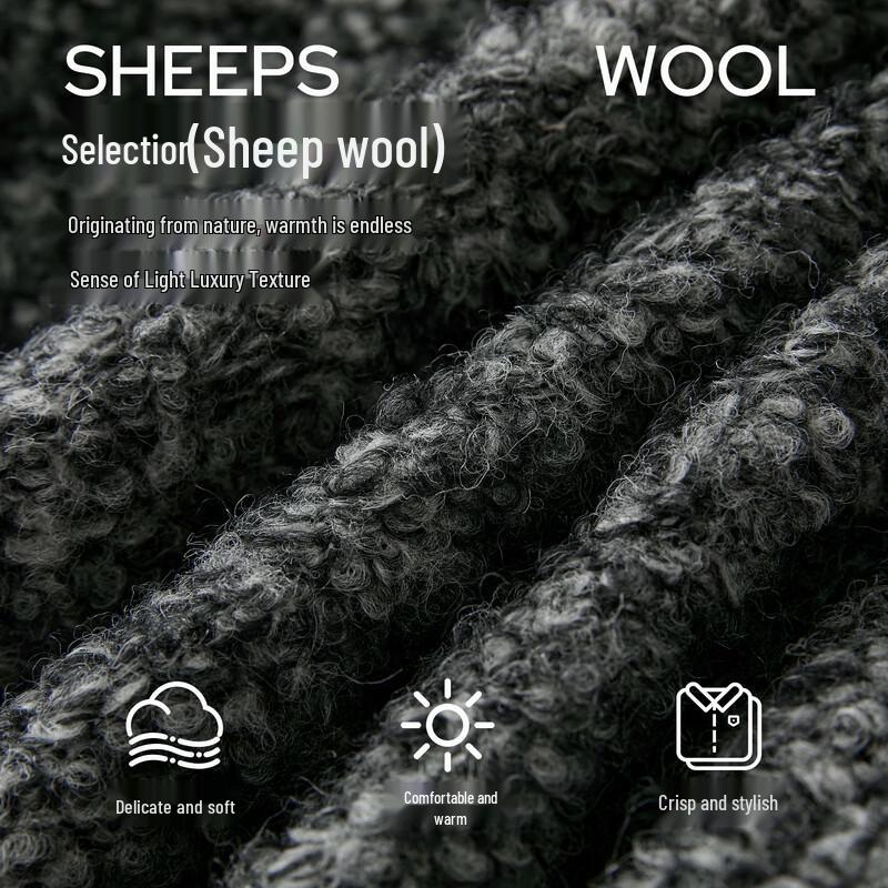 

Sancai Women s 2025 Winter Boucle Wool Short Coat M