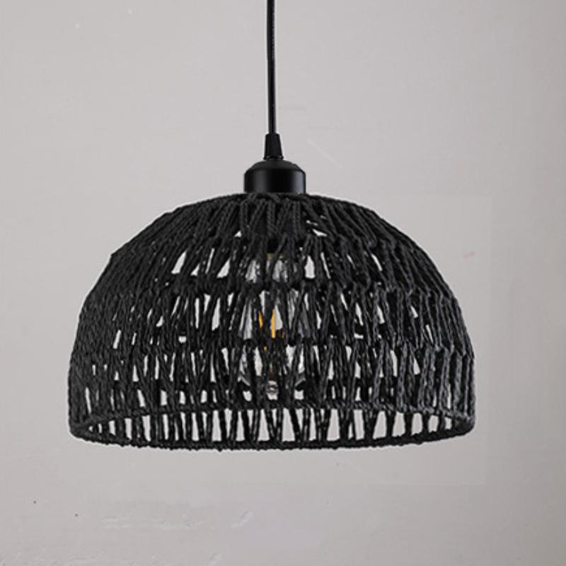 Newest Japanese-style hemp rope woven pendant lights B&B pastoral restaurant tea room inn bar bedroom rattan indoor lighting Hot