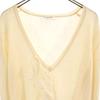 VALENTINO Long sleeve V neck sweater 48 beige knit Women Used