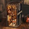 Retro DIY Wooden Book Nook Figurines Miniature Kits Dark Box Mystery Case Bookshelf Home Bookend Decoration For Handmade Gifts