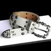 Carved Buckle Rivet Belt Spicy Girl Men Belt Trend Y2K Belt  Jeans Accessories