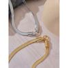 Yhpup 35+7cm Fashion Stainless Steel Snake Chain Choker Necklace for Women Gold 18K PVD Plated Temperament Charm Jewelry New