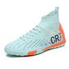 Unisex High Top Soccer Shoes Autumn Kids Teenager Turf And Firm Ground Cleats For Amateur Match Daily Football Training Outdoor