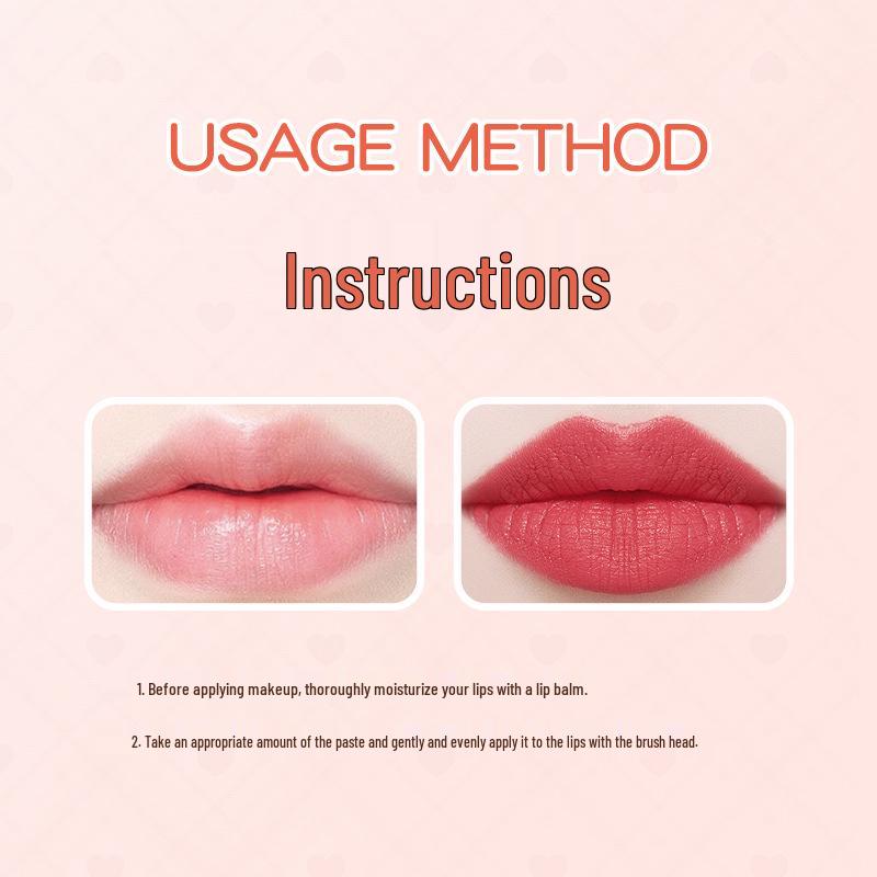 Baxi Cute Milky Bear Matte Lip Mud - Non-Transfer, Vibrant & Everyday Wear Lip Glaze