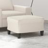 349346 vidaXL Footrest Beige 60x50x41 Cm Microfibre Fabric