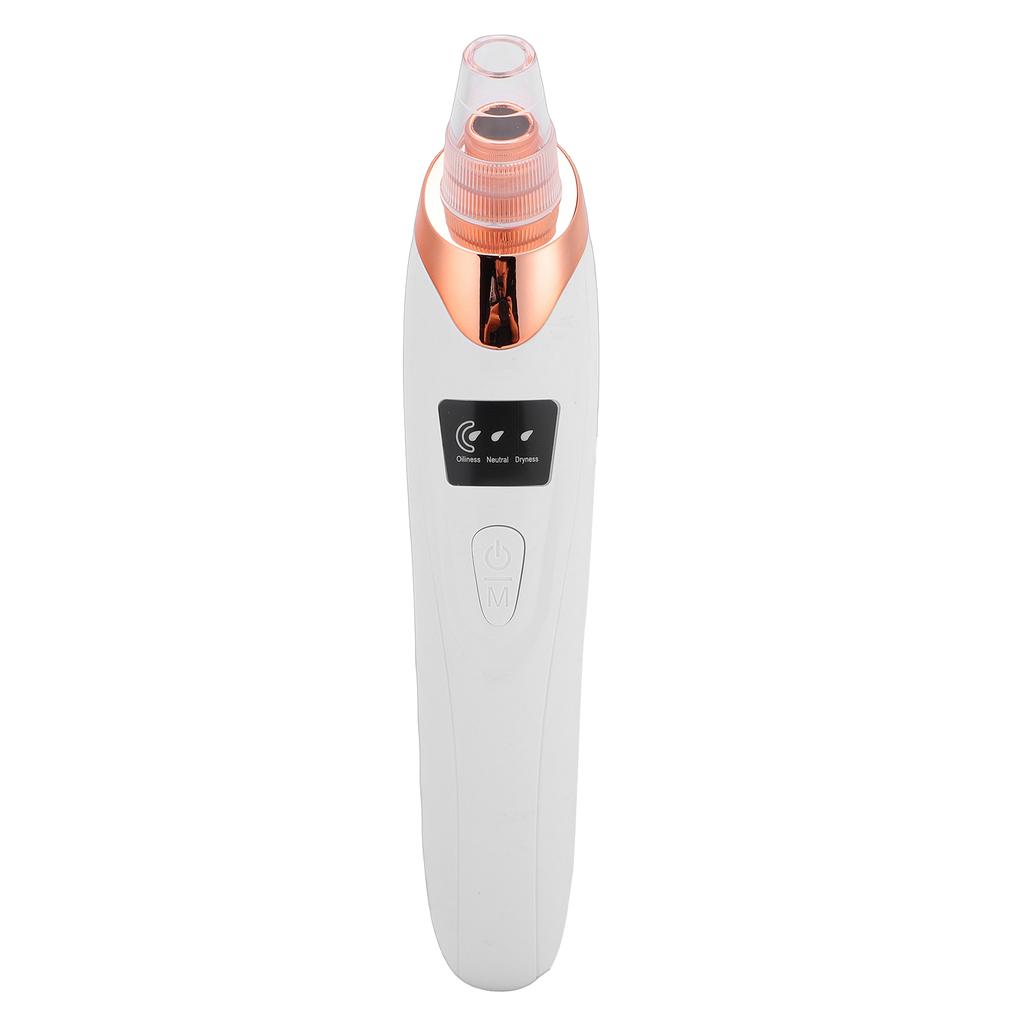 Pore Vacuum Blackhead Remover Whitehead Removal Pimple Extractor Pore Vacuum with LED Indicators 4 Nozzles 4 Pcs Needle