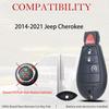 MechanMagic Key Fob Compatible with Jeep Cherokee 2014 2015 2016 2017 2018    Keyless Entry Remote Control Key Replacement GQ4-53T 68105083 4A Chip