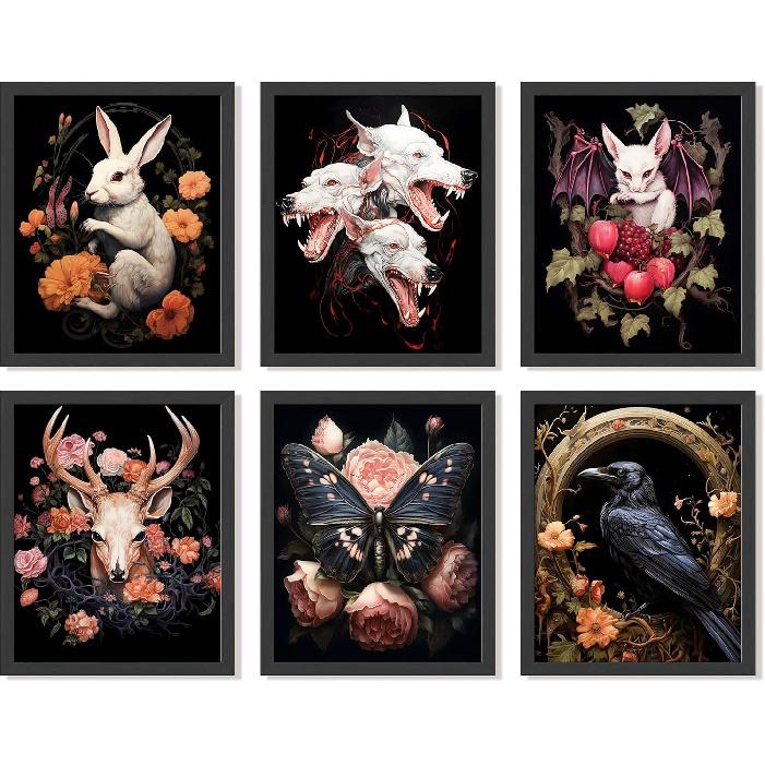 

97 Декор Темно-Готические Настенные Арт-Принты - Хэллоуин Гот Комната Декор Эстетичные Жуткие Картинки, Жуткие Ведьминские Постеры Для Дома Общежития Спальни Декорации Gx8x10