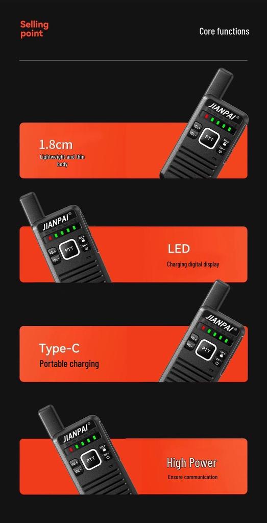 T62 Mini Walkie-Talkie: Compact 10km Range Wireless Handheld Intercom for Kids and Outdoor Use