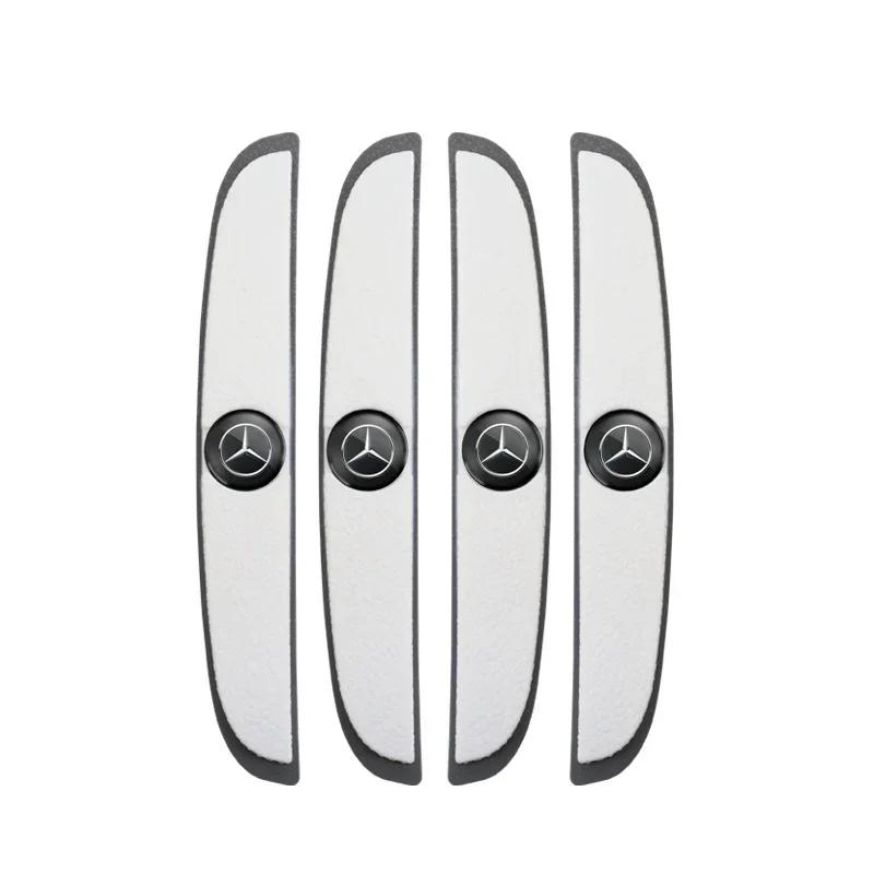 Twsqj4 2025 Hot 4Pcs Rubber Anti Collision Strip Car Door Rearview Mirror Protector Stickers For Mercedes Benz AMG GLC GLE W204 W205 W2