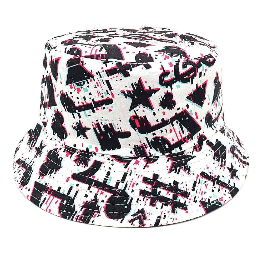 Unisex Musical Note Graffiti Bucket Hat, Unisex Streetwear Fisherman Cap, Summer Foldable Sun Hat for Outdoor Beach Travel Daily