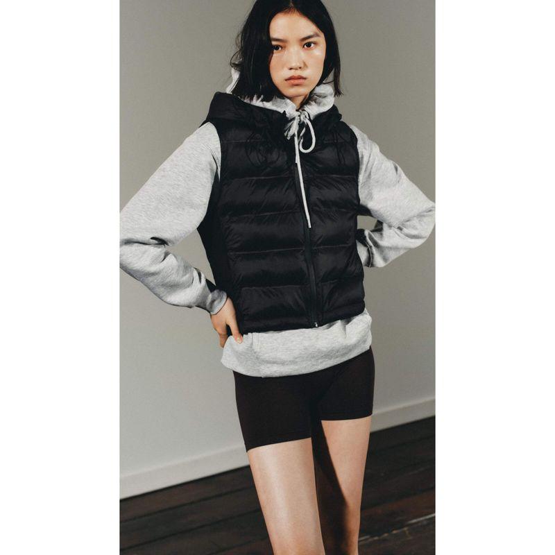 Za Export New Arrival Women's Clothing ZR Fashion Style Fashion Sleeveless Contrast Color Turtleneck Cotton-Padded Jacket Vest 4749811 800