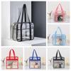 PVC Toiletries  Organizer Zipper Bag Stationery Organizer Pouch Beach Bag Bath Tote Bag  Sports