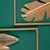 1PC Hot Sofa Hintergrund Wand Blatt Form Wohnzimmer Metall Eisen Ginkgo Blatt Wand Hängen Ornamente