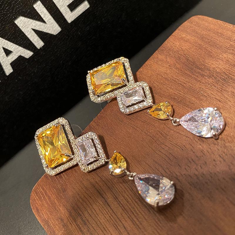 Sace Gems Klassische Kupferlegierungs-Zirkon-Ohrringe für Frauen, Hochzeit, Party, Geschenke