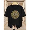 Men'S T-Shirt Mandala Style Print Round Neck Short Sleeve T-Shirt Unique Artistic Pattern T-Shirt Comfortable Casual Short-Sleeved T-Shirt In Summer