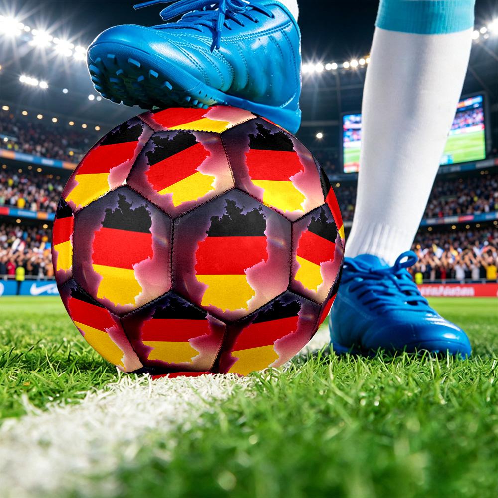 Germany Football Printed Size 5 Soccer Ball Wear Resistant Standard Adult Training Football Fan Gift for Indoor Outdoor Match Sports